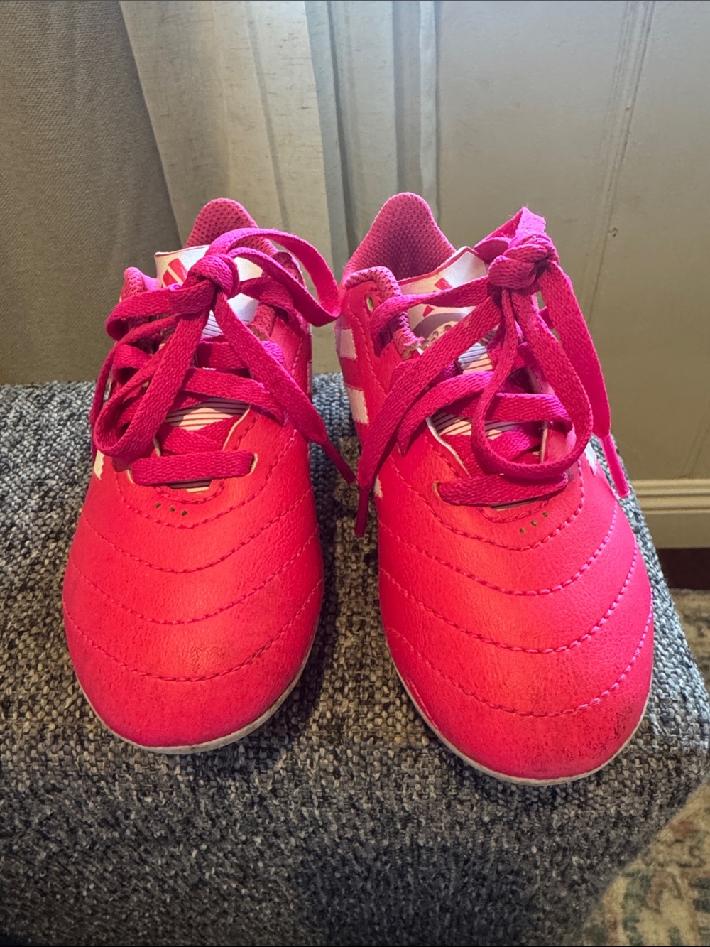 adidas Kids Hot Pink Lace-Up Sneakers